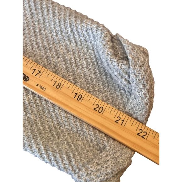 Roxy Gray Textured Knit Pullover Sweater Women’s Sz M Drop Shoulder Slouchy Cozy - Picture 9 of 10